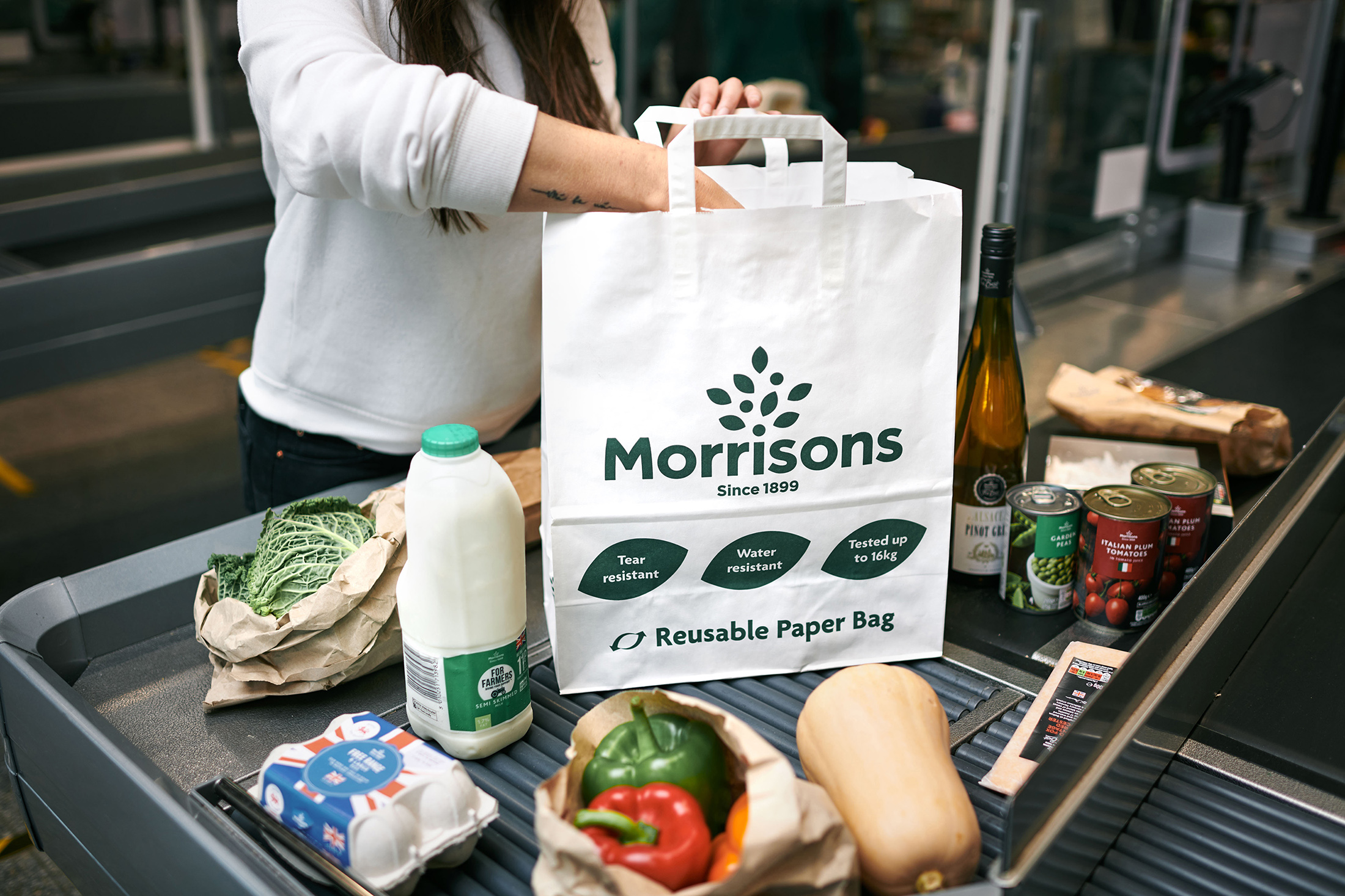 Morrisons trials replacing plastic ‘bags for life’ with paper bags