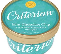 Criterion Mint Chocolate Chip Ice Cream 130ml individual tub