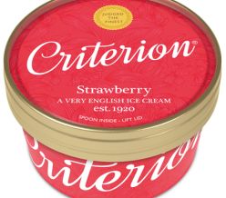 Criterion Strawberry Ice Cream 130ml individual tub