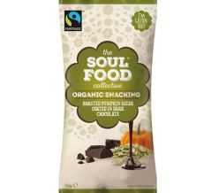 Roasted Pumpkin Seeds coated in Dark Chocolate – 30g bags - £1.25