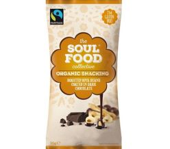 Roasted Soya Beans coated in Dark Chocolate – 30g bags - £1.25