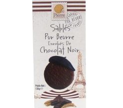 Pierre Biscuiterie French Butter Cookies Coated in dark Chocolate