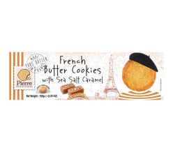 French Butter Cookies with sea salt Caramel