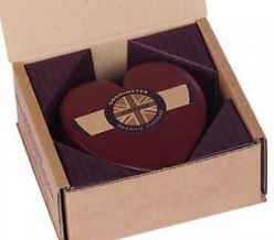 400g Organic Heart Shaped Cheddar in a Gift Box