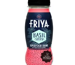 FRIYA Snacking Drink with Basil-seeds and natural Rose&Cherry taste