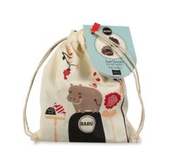 BARÚ Dreamy Chocolate Hippos - Sea Salt Caramel String Bag 90g