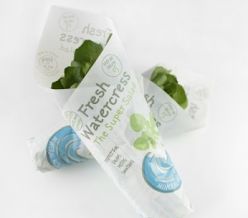 Plastic-free watercress bunches