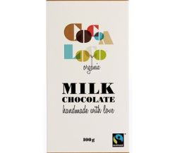 Cocoa Loco Milk Chocolate Bar 100g (Organic & Fairtrade)