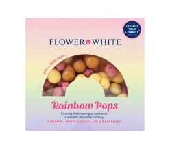 Flower & White Rainbow Pops