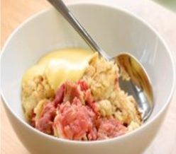 field fare Rhubarb and Ginger Crumble