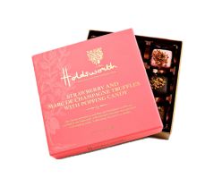 Holdsworth Strawberry & Marc de Champagne truffles with Popping Candy 115g