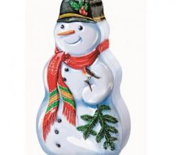 Sweet Snowman Tin w/ 200g Milk Chocolate Buttons