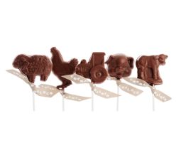 Cocoa Loco Milk Chocolate Farmyard Lollies 26g (Organic & Fairtrade)