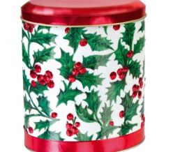 Winter Berries Oval Tin w/ 200g Chocolate Fudge