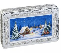 Winter Evening Tin w / 300g Apple Crumble Biscuits