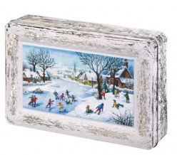 Winter Morning Tin w/ 300g Belgian Chocolate Biscuits